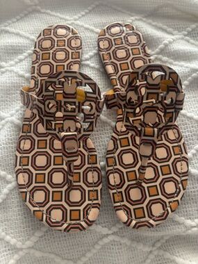 Tory Burch Miller Patent Ballet Pink Octagon